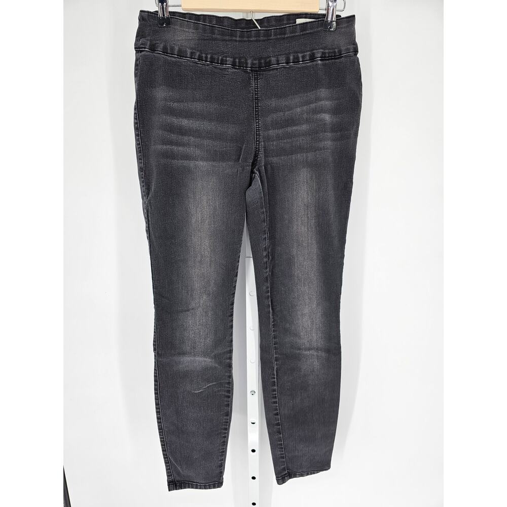 GUESS Women's Black Pull on Match Fit Mid Rise Blended Jegging Jeans Size L